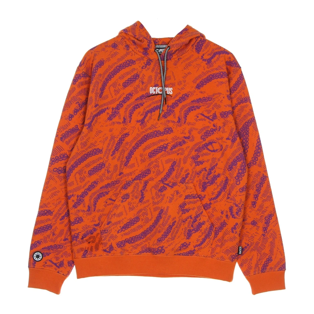Octopus Sci-fi Oranje Hoodie Lange Mouw Orange Heren