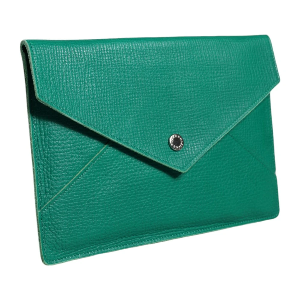 Dolce & Gabbana Groene Leren Clutch Portemonnee Tablethoes Green Dames