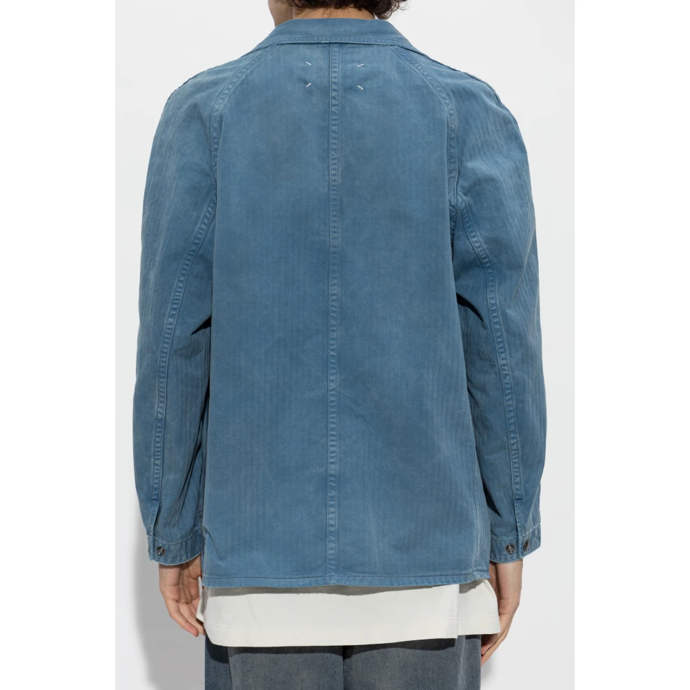 Maison Margiela Jas met kraag Blue Heren