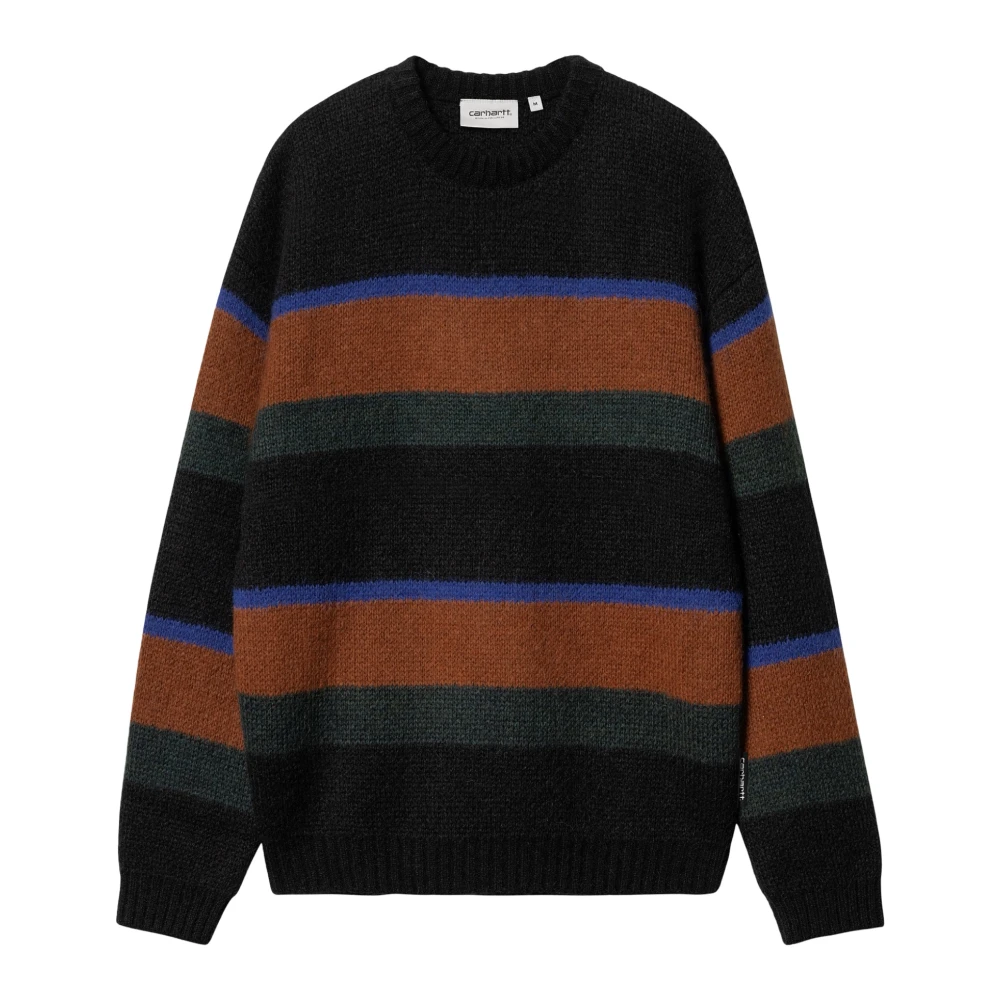 Carhartt WIP Gestreepte Alpaca Trui Bruin Multicolor Heren