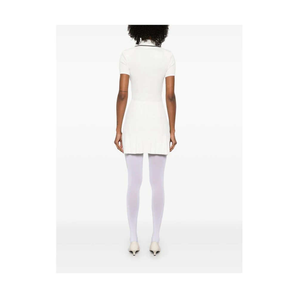 Self Portrait Witte Jurk met Knoopsluiting en Zakken White Dames
