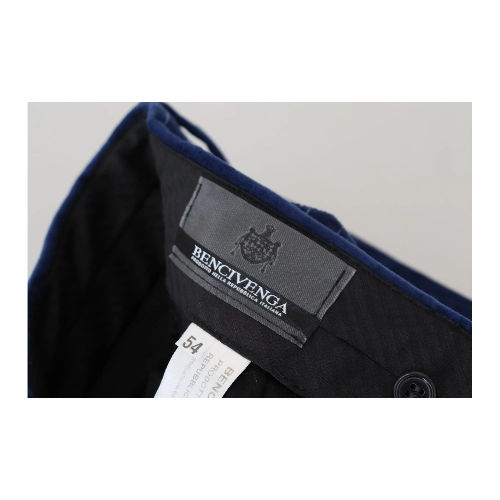 Bencivenga Pinstripe Corduroy Broek Navy Blue Heren