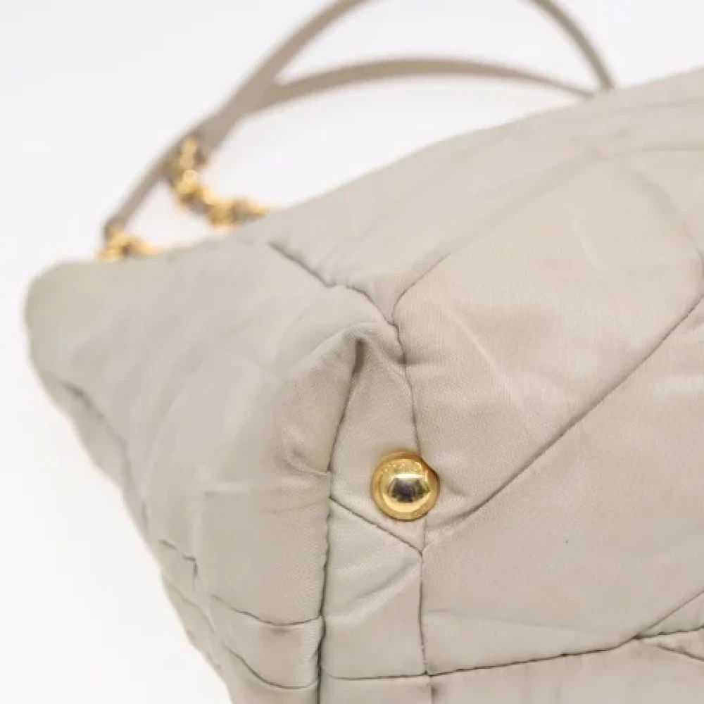 Prada Vintage Pre-owned Canvas prada-bags Beige Dames