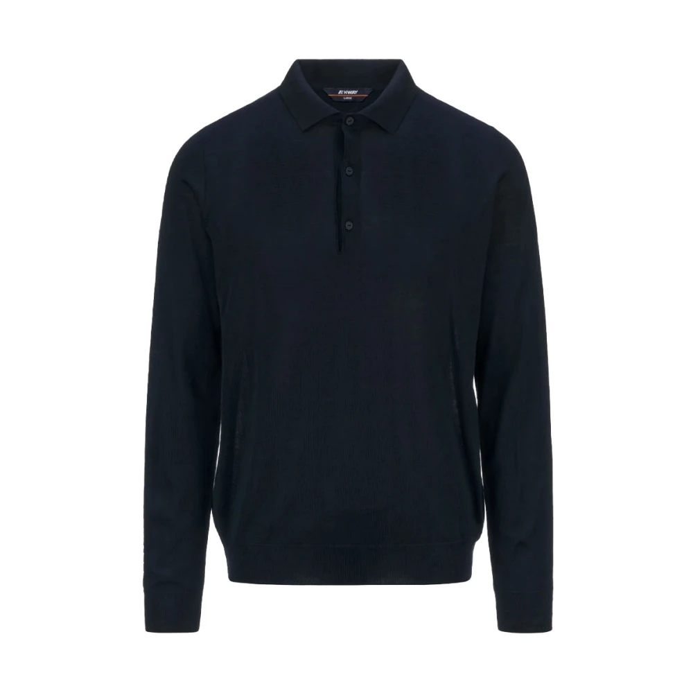 K-way Merino wol polo shirt Blue Heren