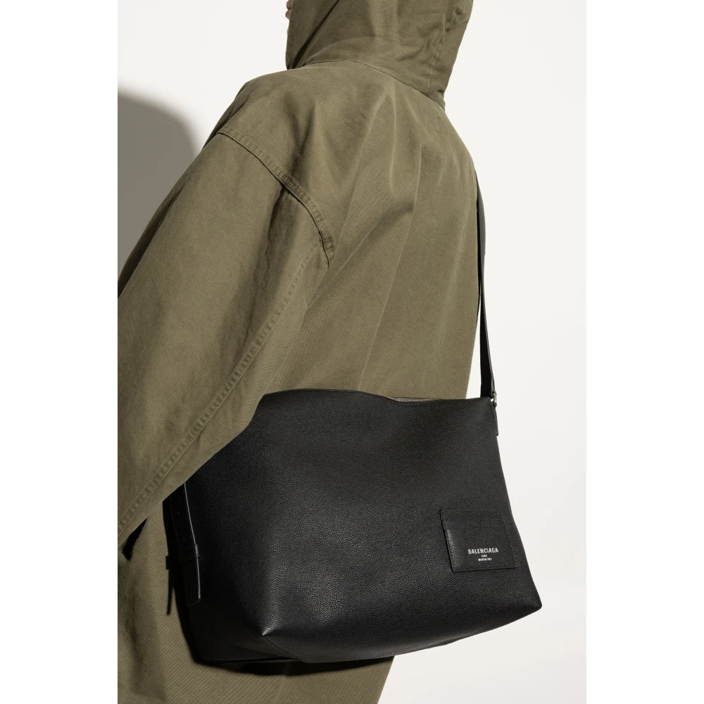 Balenciaga Schoudertas Credit Groot Black Heren