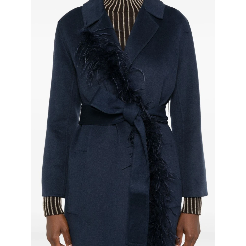Twinset Blauwe Elegante Jas voor Vrouwen Blue Dames