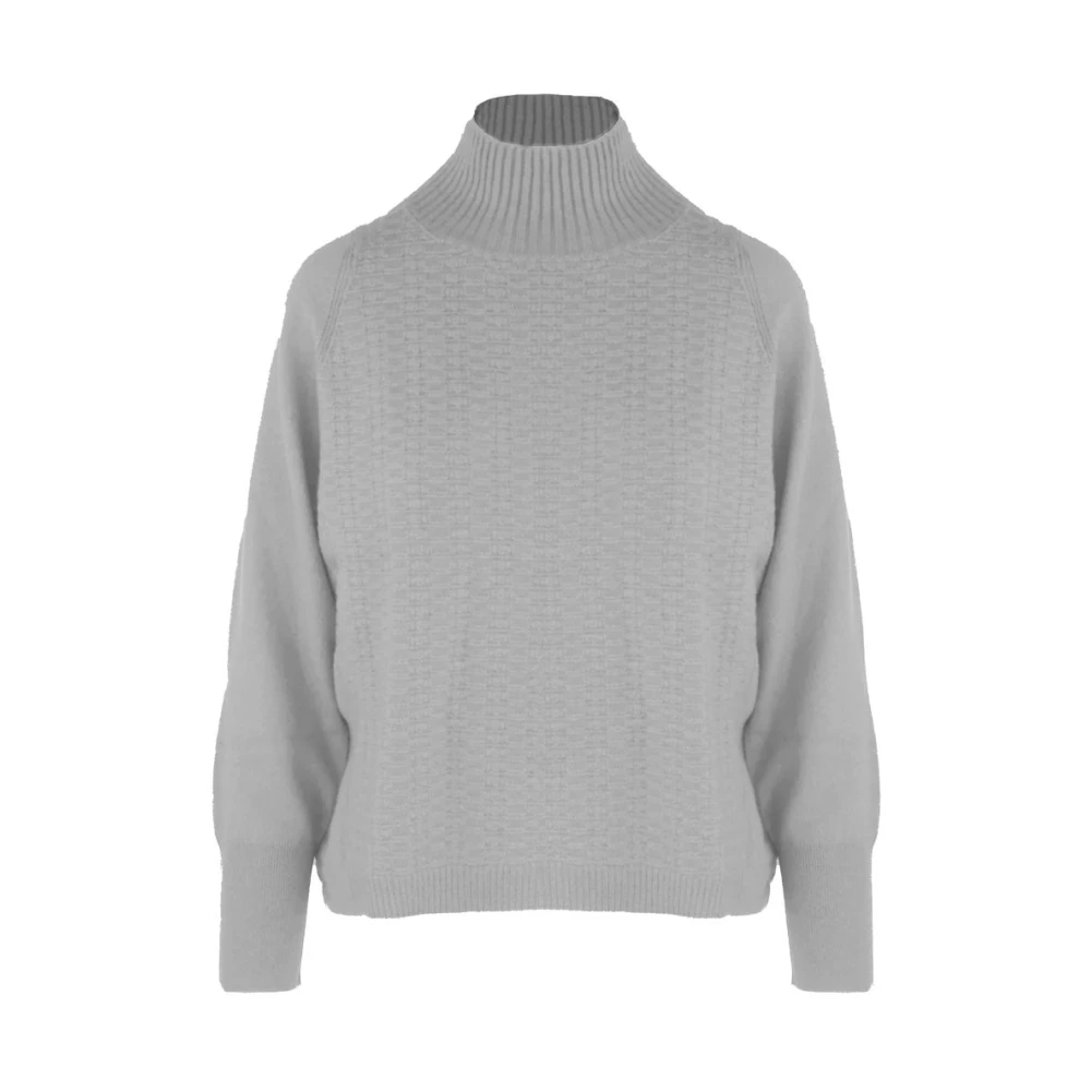 Malo Kasjmier Geborduurde Coltrui Trui Gray Dames