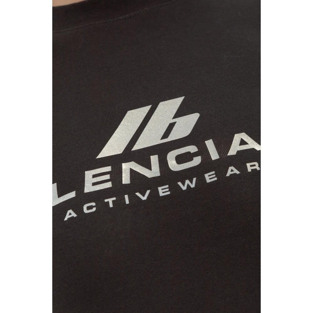 Balenciaga Top met logo Black Dames
