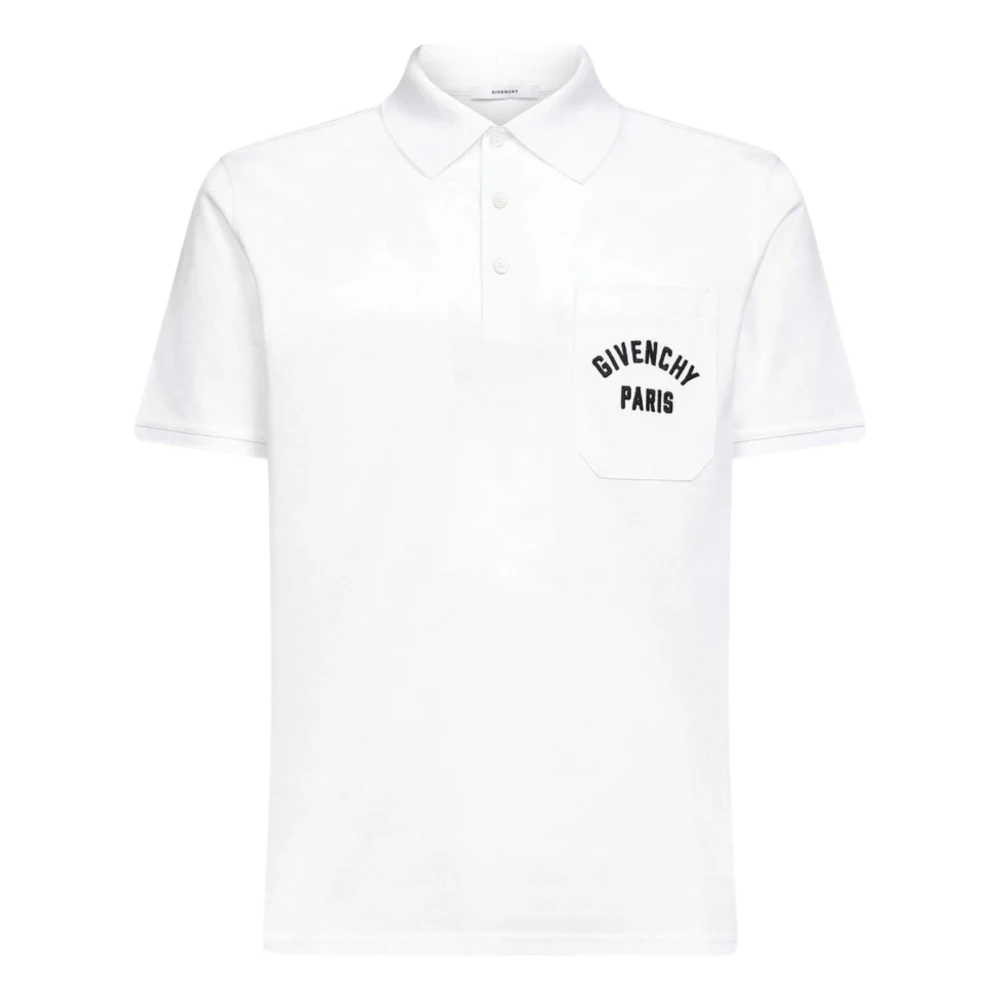 Givenchy Herr Vit Toppar 2XL, Bomull, Pikétröja