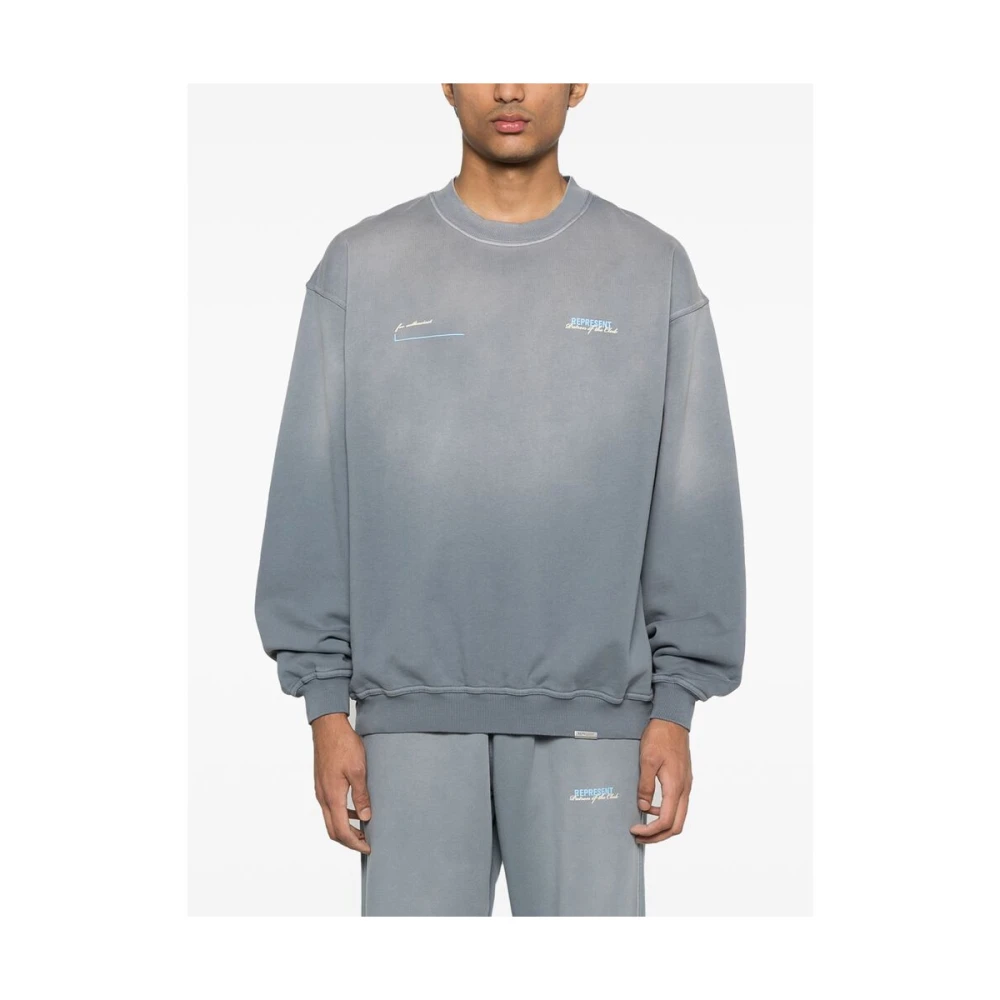 Represent Cool Grey Crew Neck Sweater Gray Heren