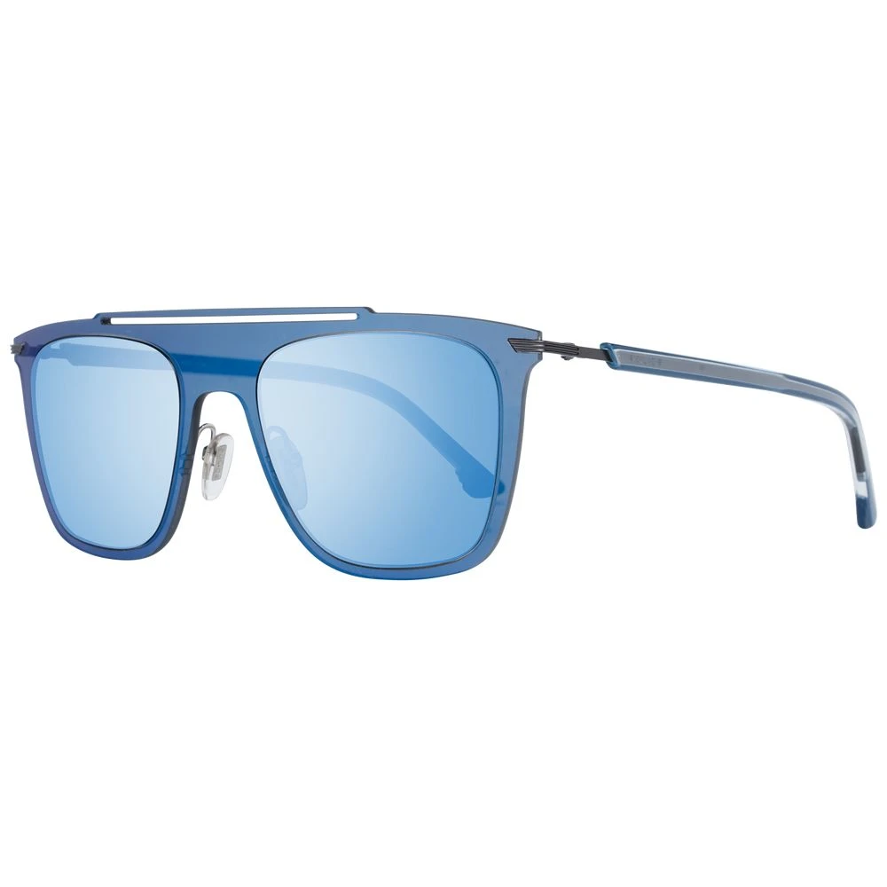 Police Men's Blue Sunglasses Mirrored Rectangular