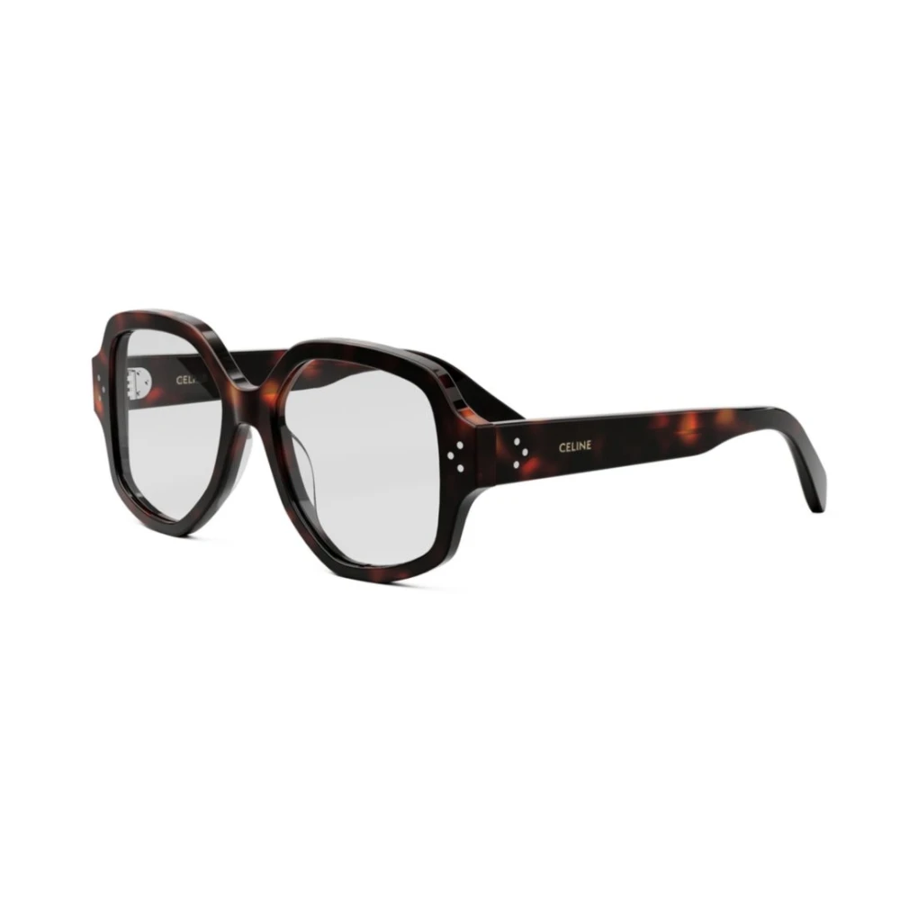 Celine Stijlvolle grote brilmonturen met stippen Brown Dames
