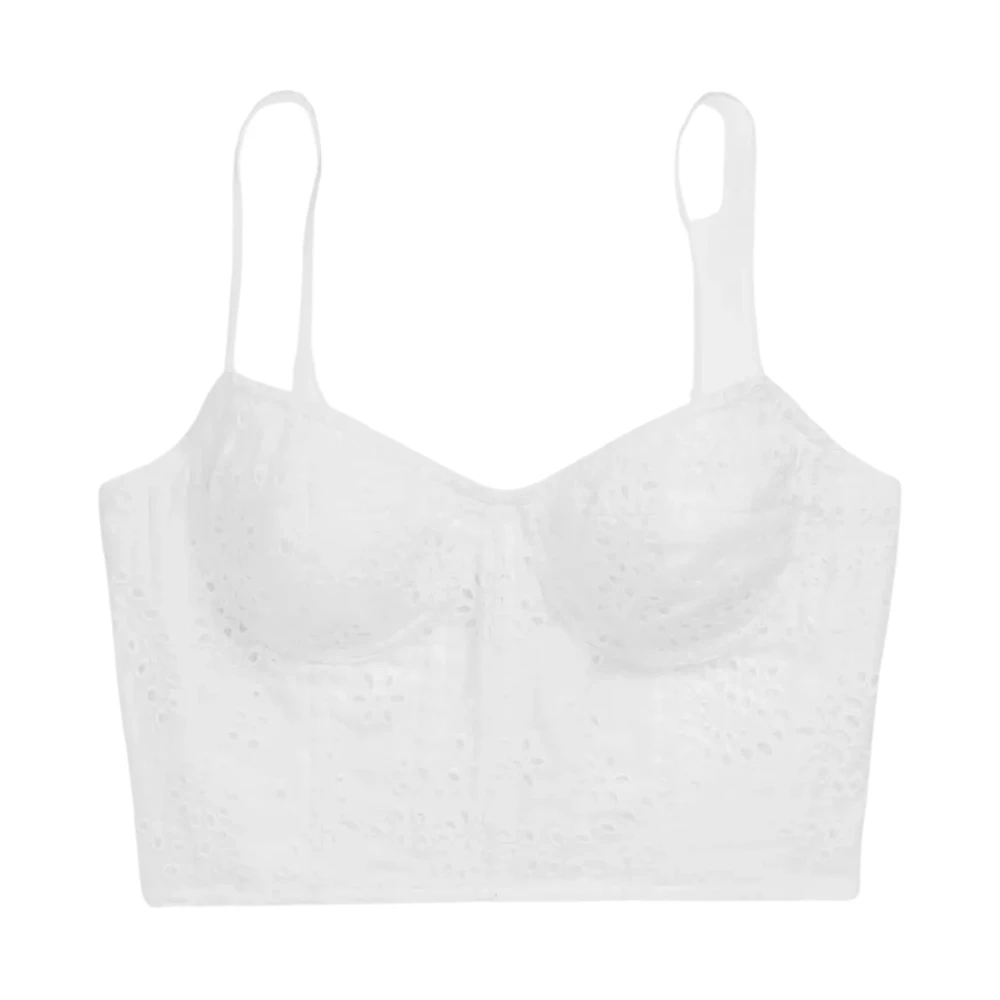 Ralph Lauren Linnen korset met bandjes White Dames