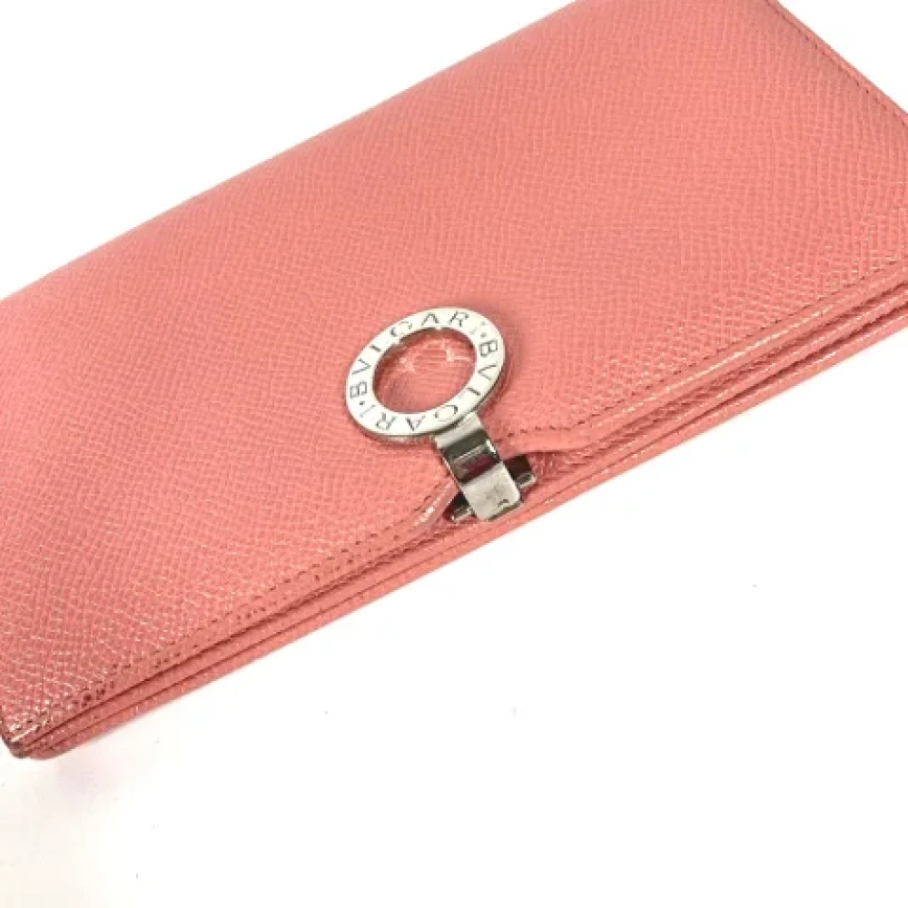 Bvlgari Vintage Pre-owned Leather wallets Pink Dames
