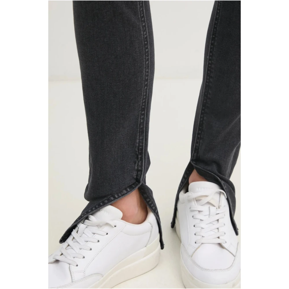 Calvin Klein Zwarte Skinny Katoenen Jeans Black Dames