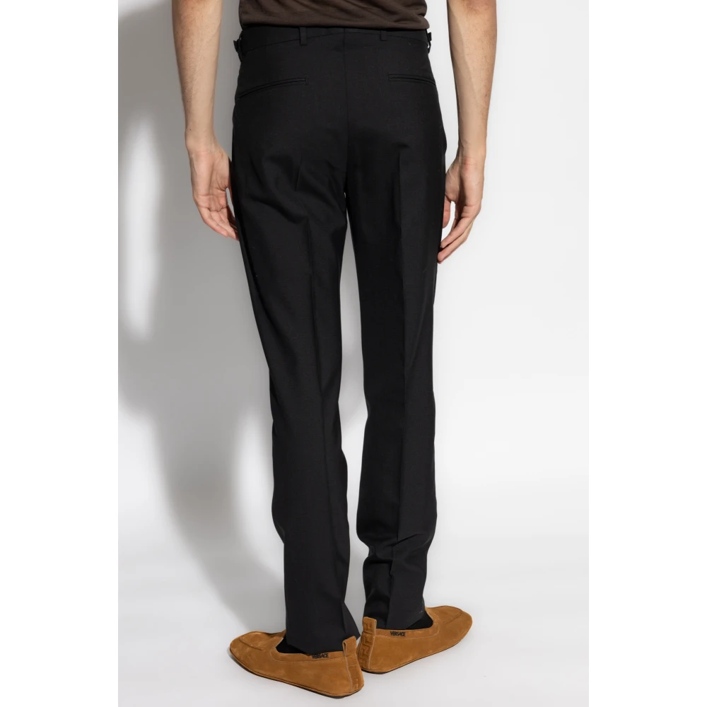 Versace Wollen broek Black Heren