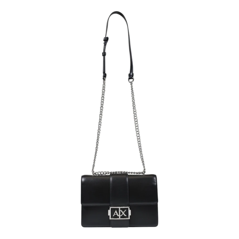 Armani Exchange Schoudertas met metalen logo Black Dames