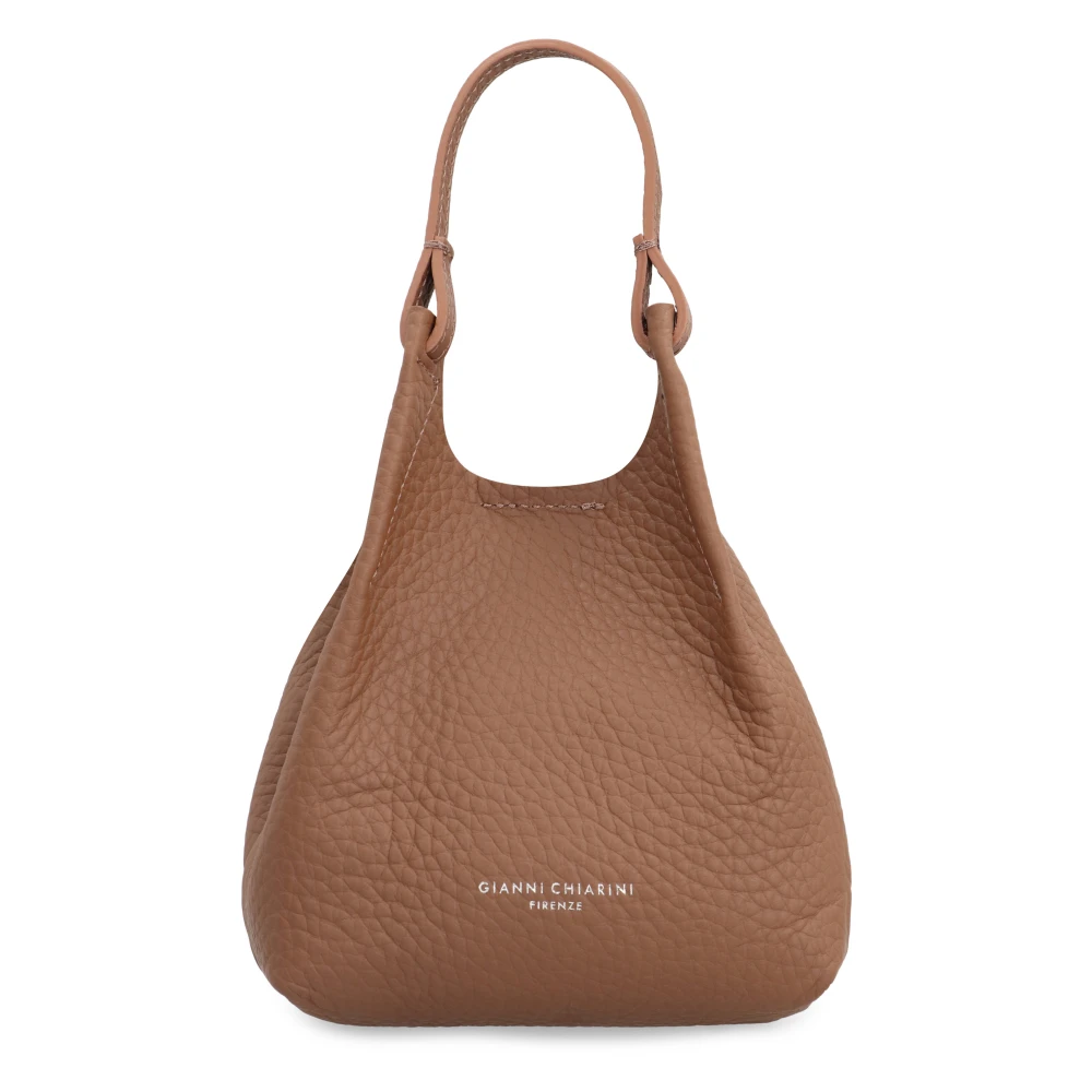 Gianni Chiarini Leren handtas met afneembare band Brown Dames