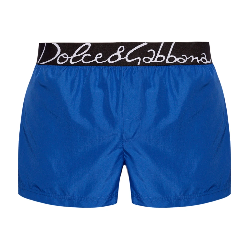 Dolce & Gabbana Blauwe zee kleding met logo Blue Heren