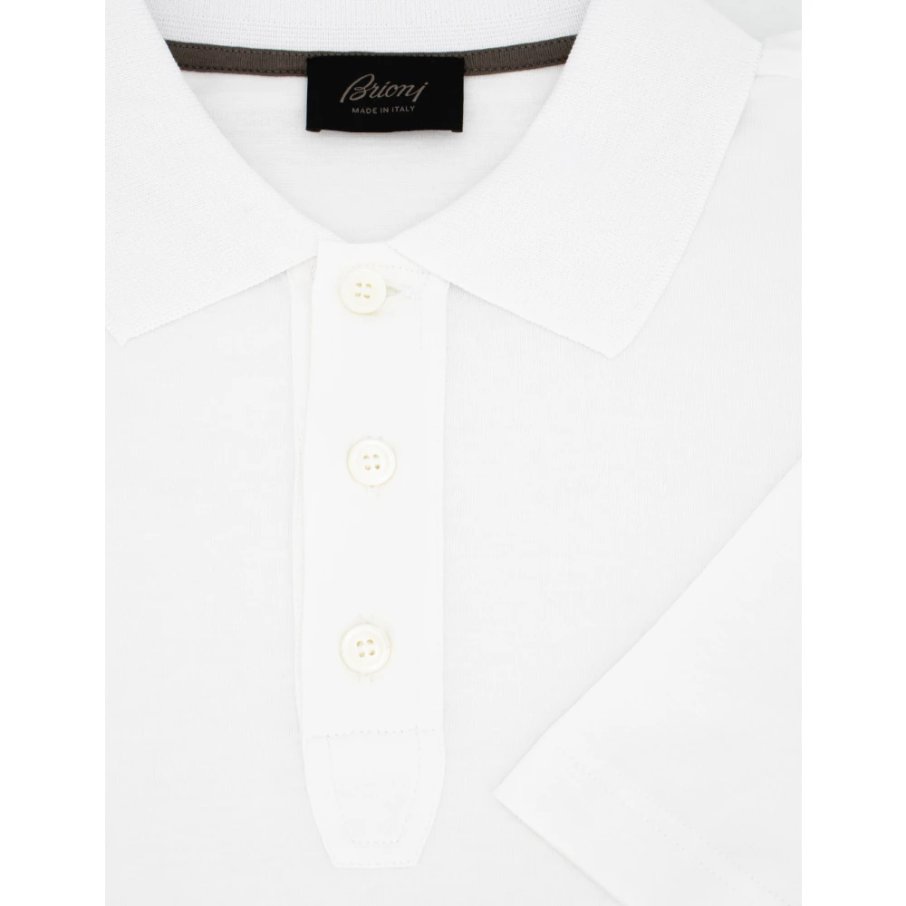 Brioni Katoenen Polo Shirt voor Heren White Heren