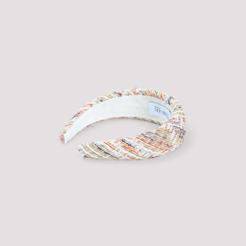 Maison Michel Multi Tweed Hoofdband Multicolor Dames