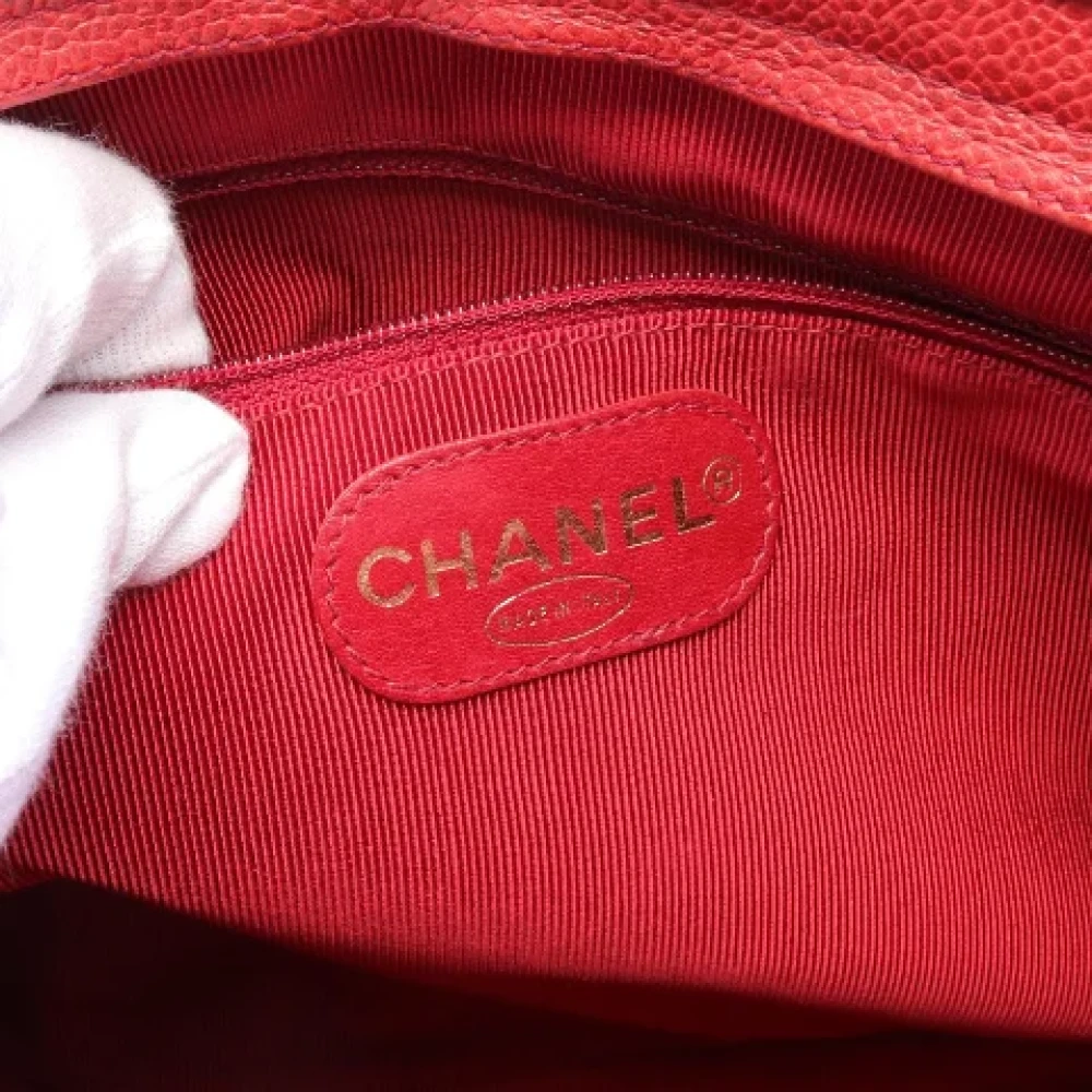 Chanel Vintage Pre-owned Leather crossbody-bags Red Dames