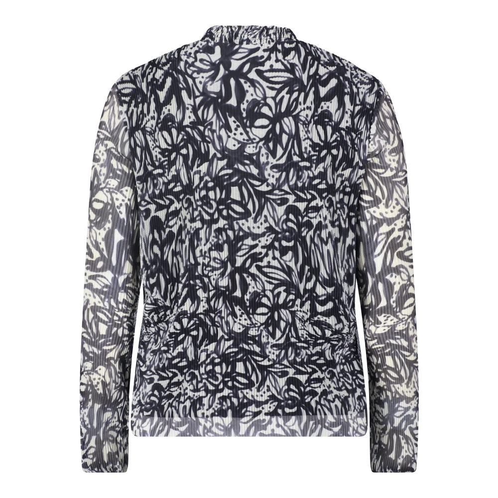 Betty & Co Bloemen standkraag blouse Multicolor Dames