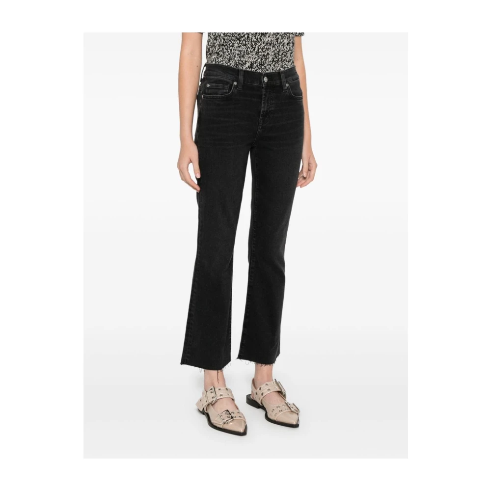 7 For All Mankind Jeans Flare Pre-owned Black Dames