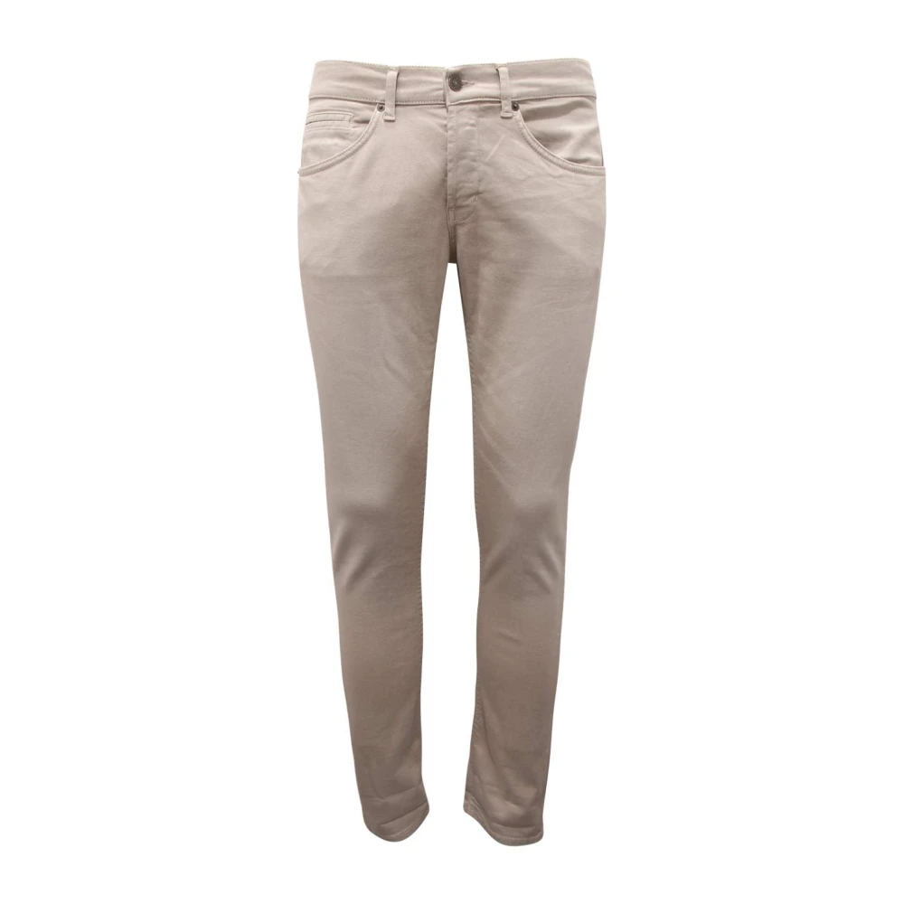 Dondup Men's Beige Skinny Fit Trousers
