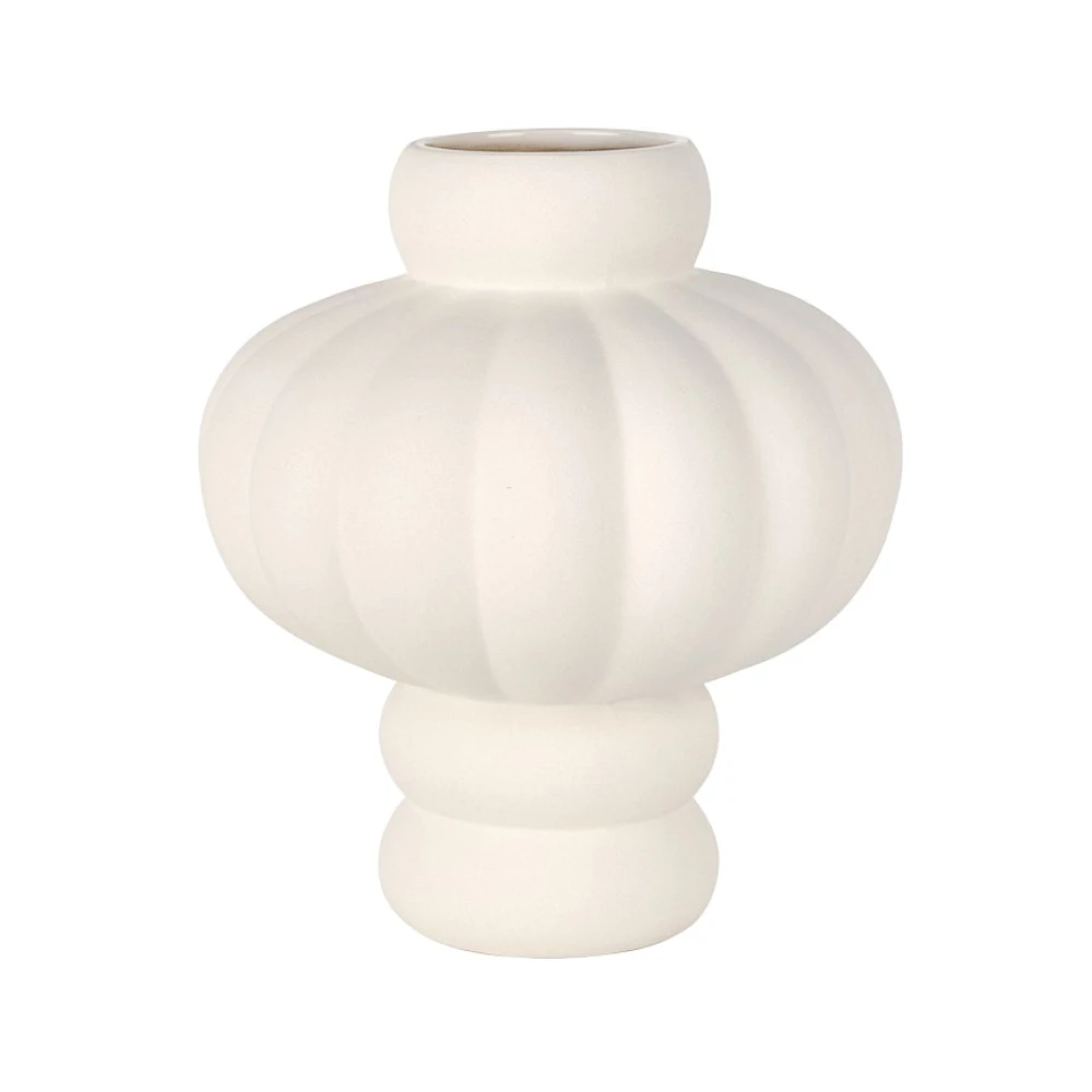 Hvit Louise Roe Copenhagen Balloon Vase 02 - Raw White Interiør