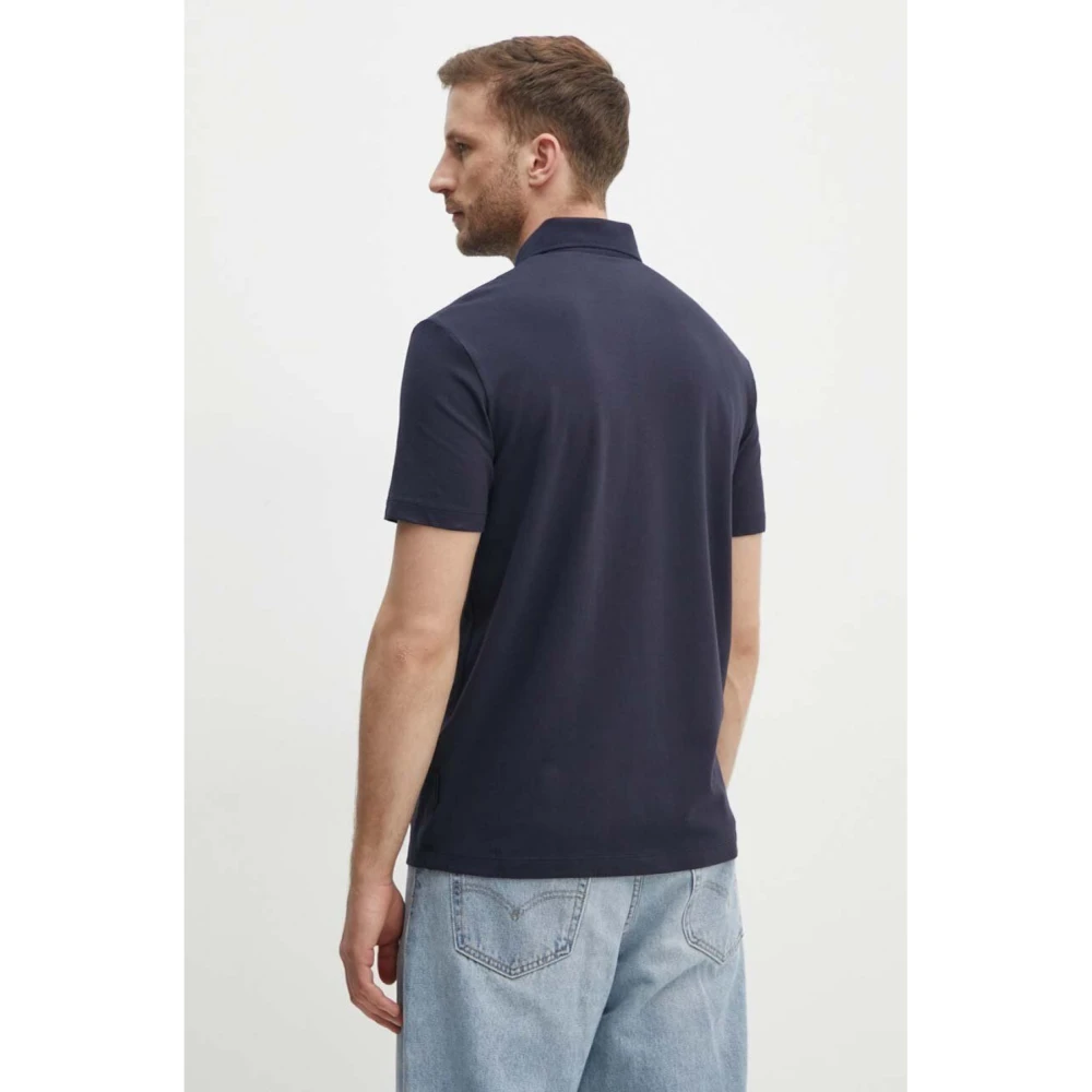 Armani Exchange Stretchkatoenen Poloshirt Slim Fit Blue Heren