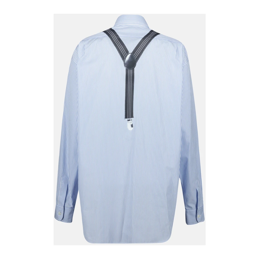 Moschino Gestreepte Print Mouwloze Shirt Blue Dames