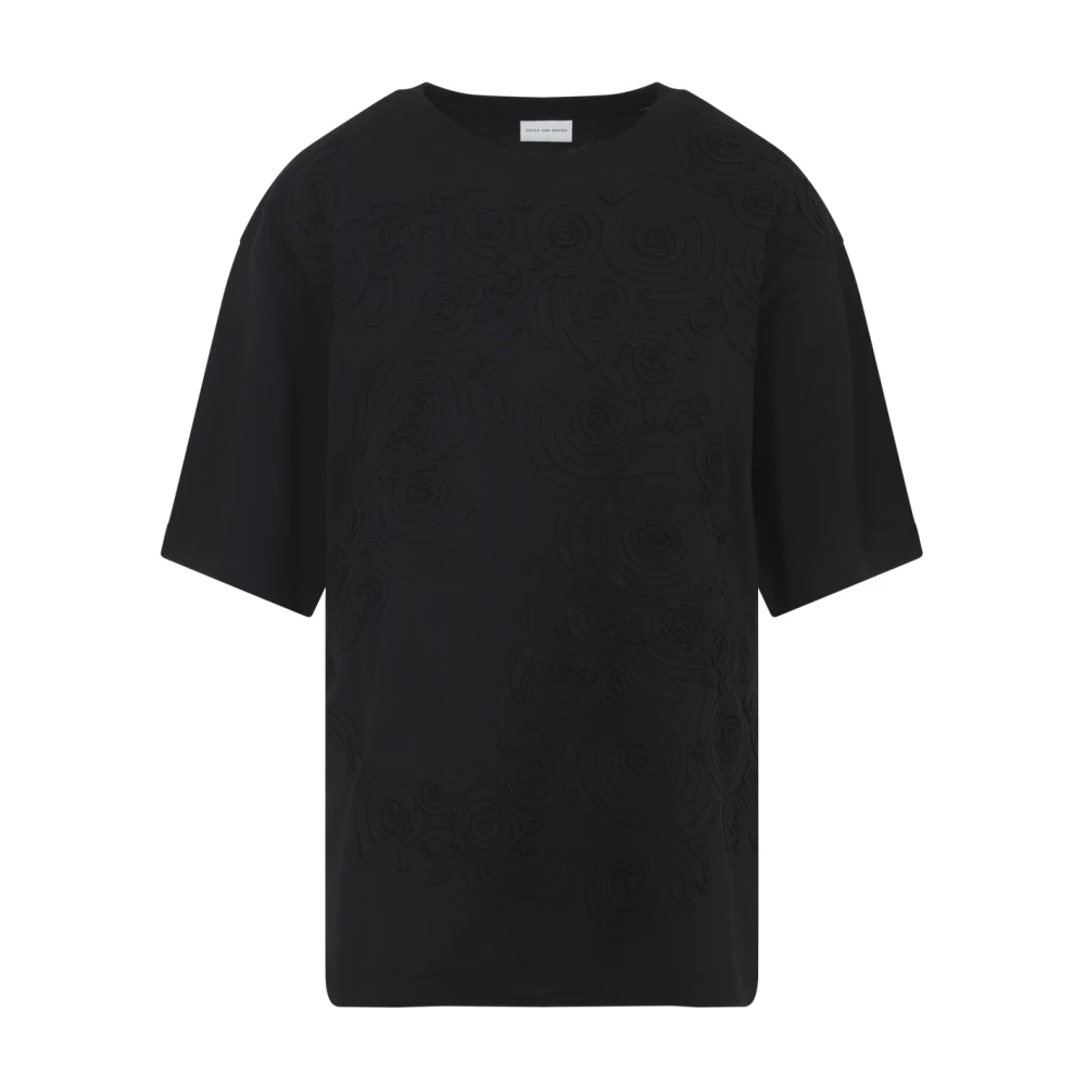 Dries Van Noten Women's Black T-Shirts, S, T-Shirt & Polo Collection Aw25