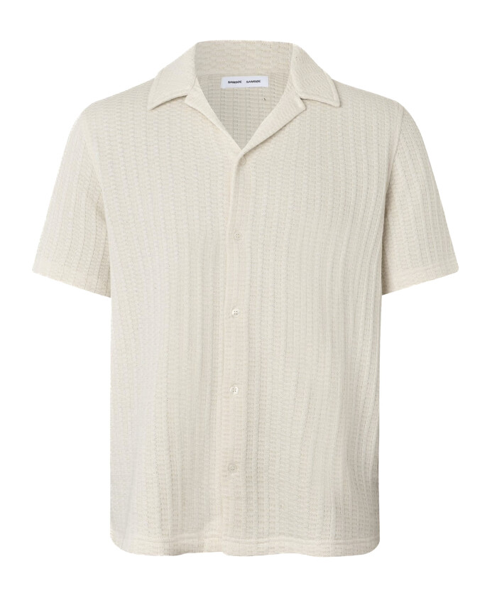 textured-short-sleeved-beige-shirt