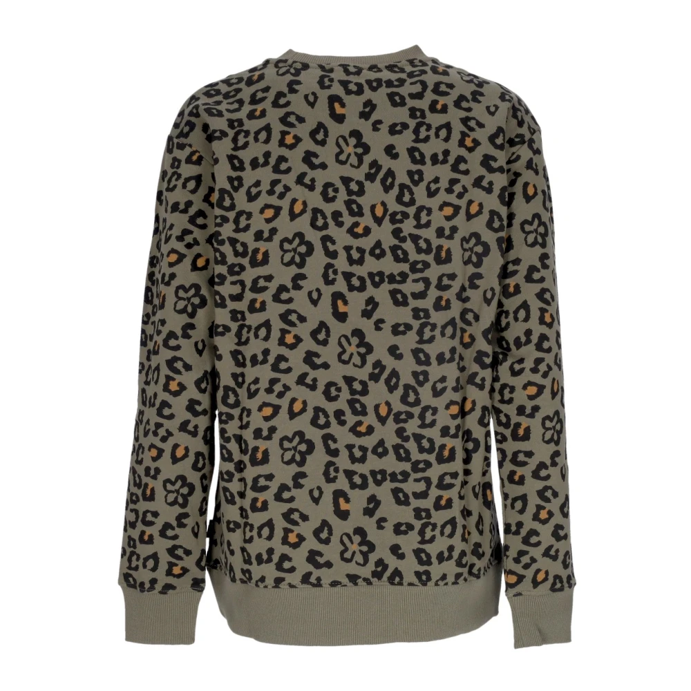 Vans Bloemen dierenprint sweater donkergroen Green Dames