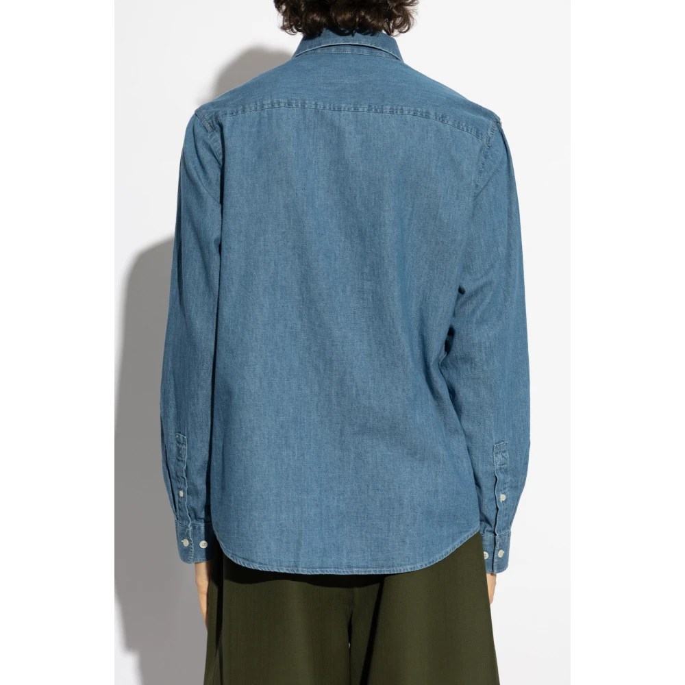 Samsøe Saryan Denim Overhemd Blue Heren