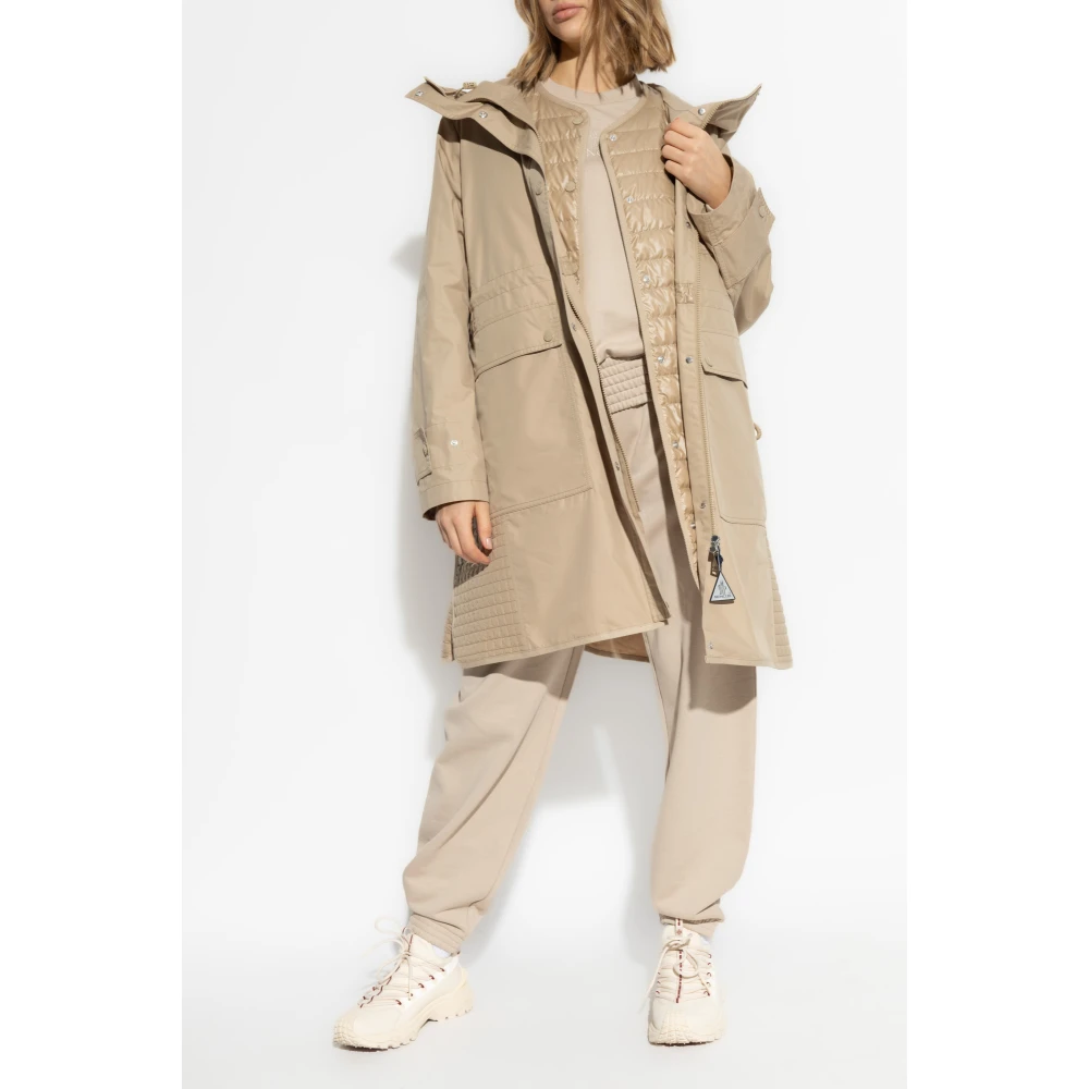 Moncler Jas met donsvest Beige Dames