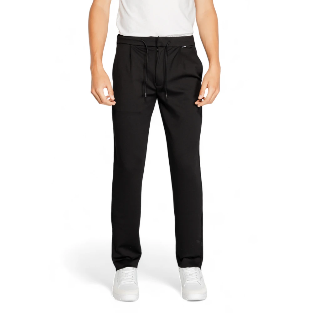Calvin Klein Gebreide Broek Herfst Winter Collectie Black Heren