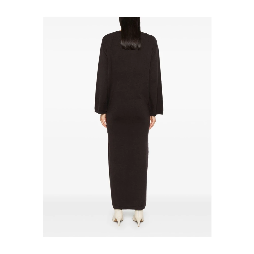 Birgitte Herskind Bordeaux Gebreide Off-Shoulder Maxi Jurk Brown Dames