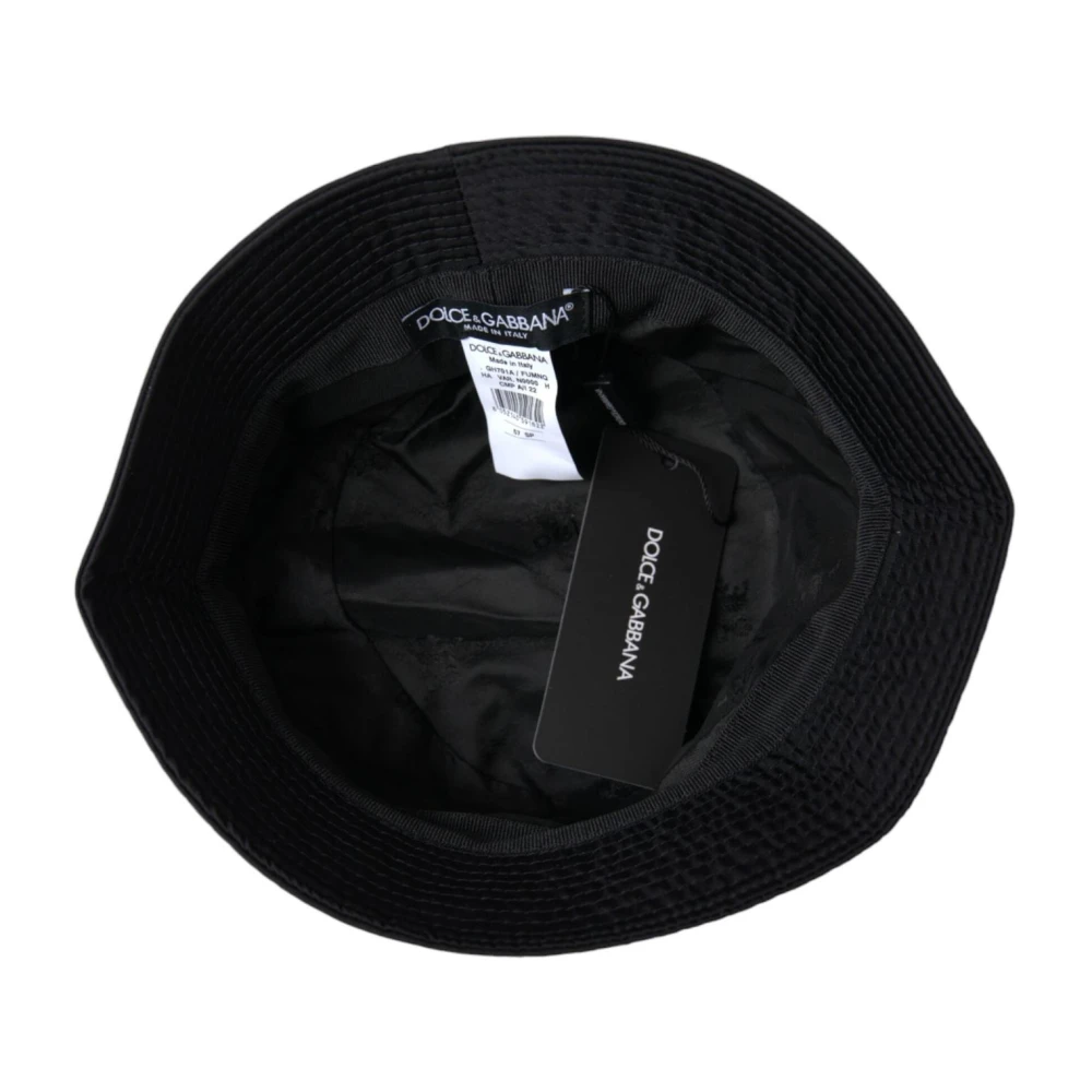 Dolce & Gabbana Stijlvolle Wide Brim Bucket Hat Black Heren
