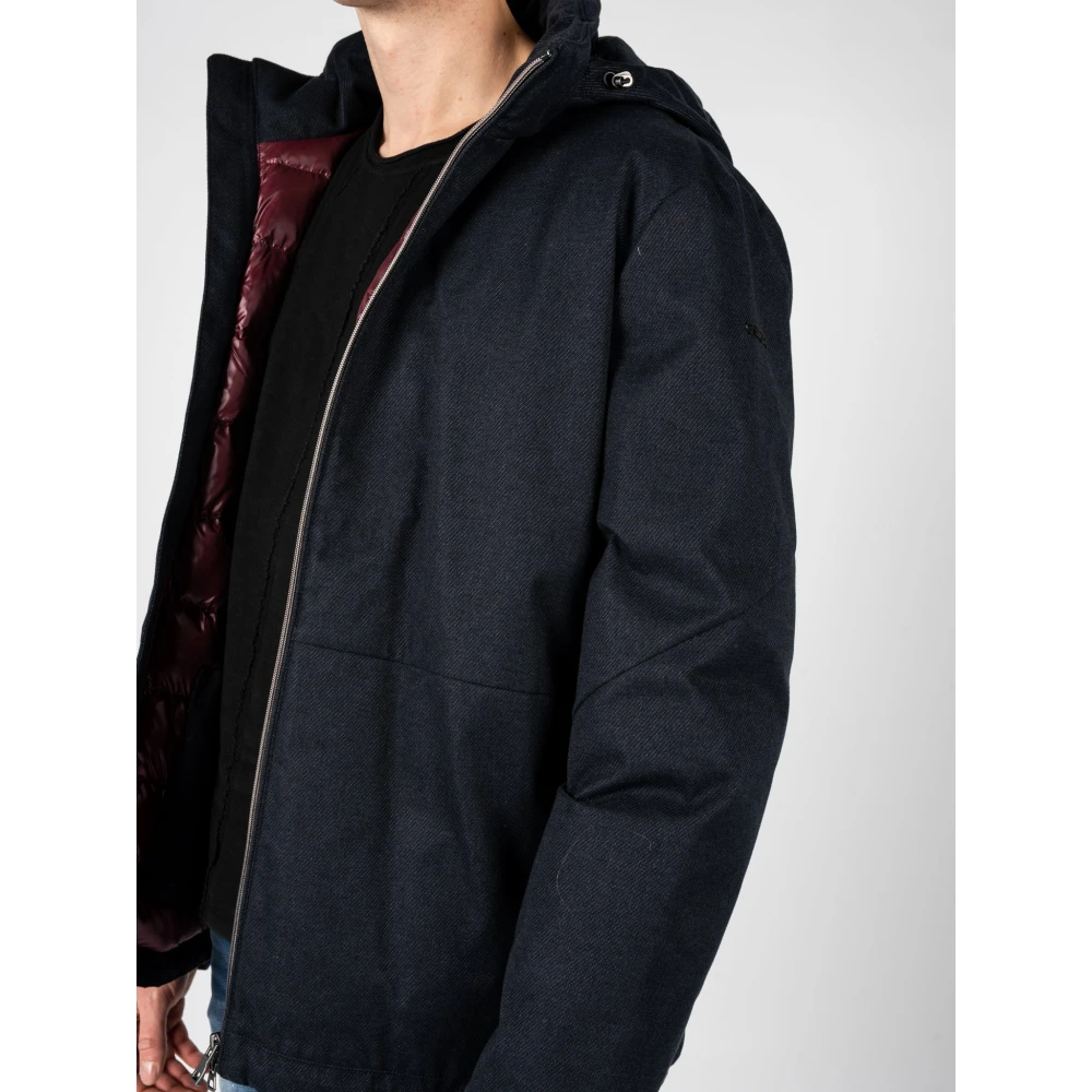 Geox Casual Jas met Afneembare Capuchon Blue Heren