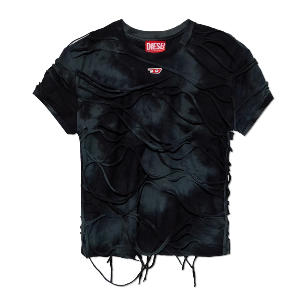 Diesel Top T-Uncutie-Long-P1 Black Dames