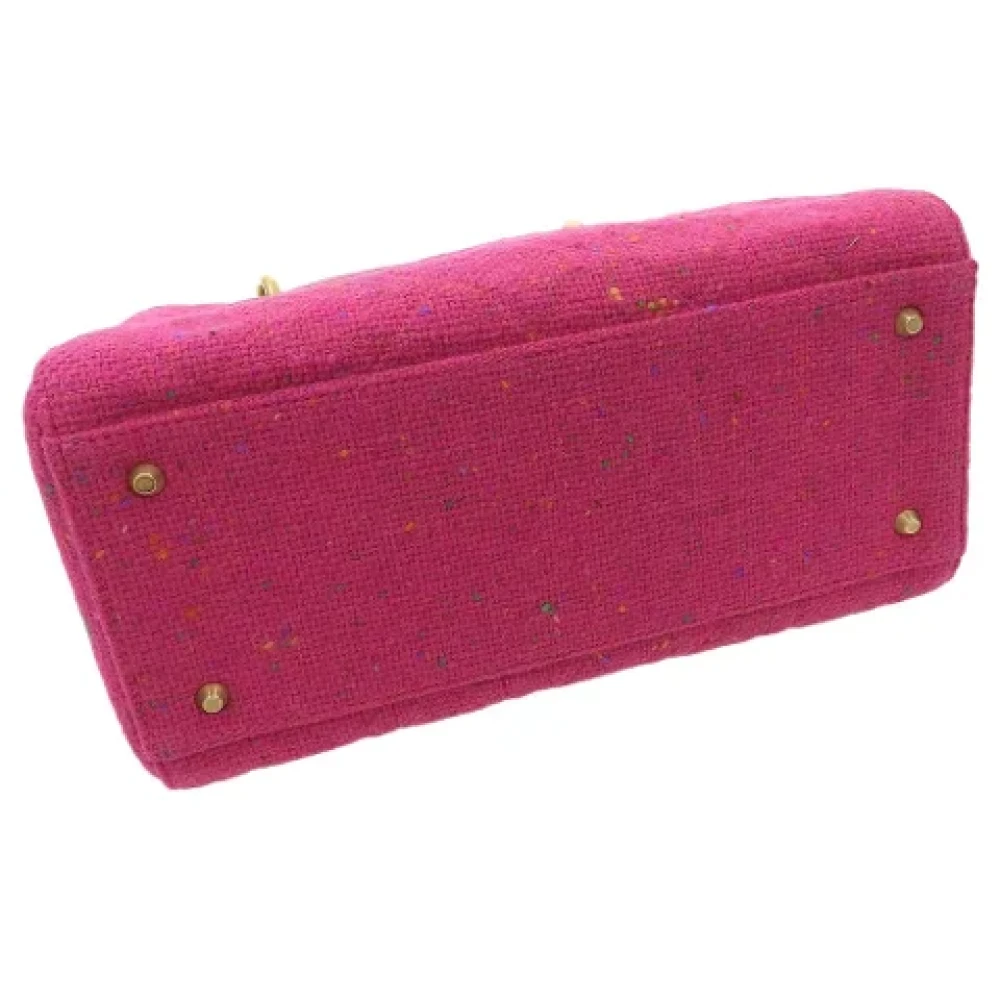 Dior Vintage Pre-owned Canvas handbags Pink Dames
