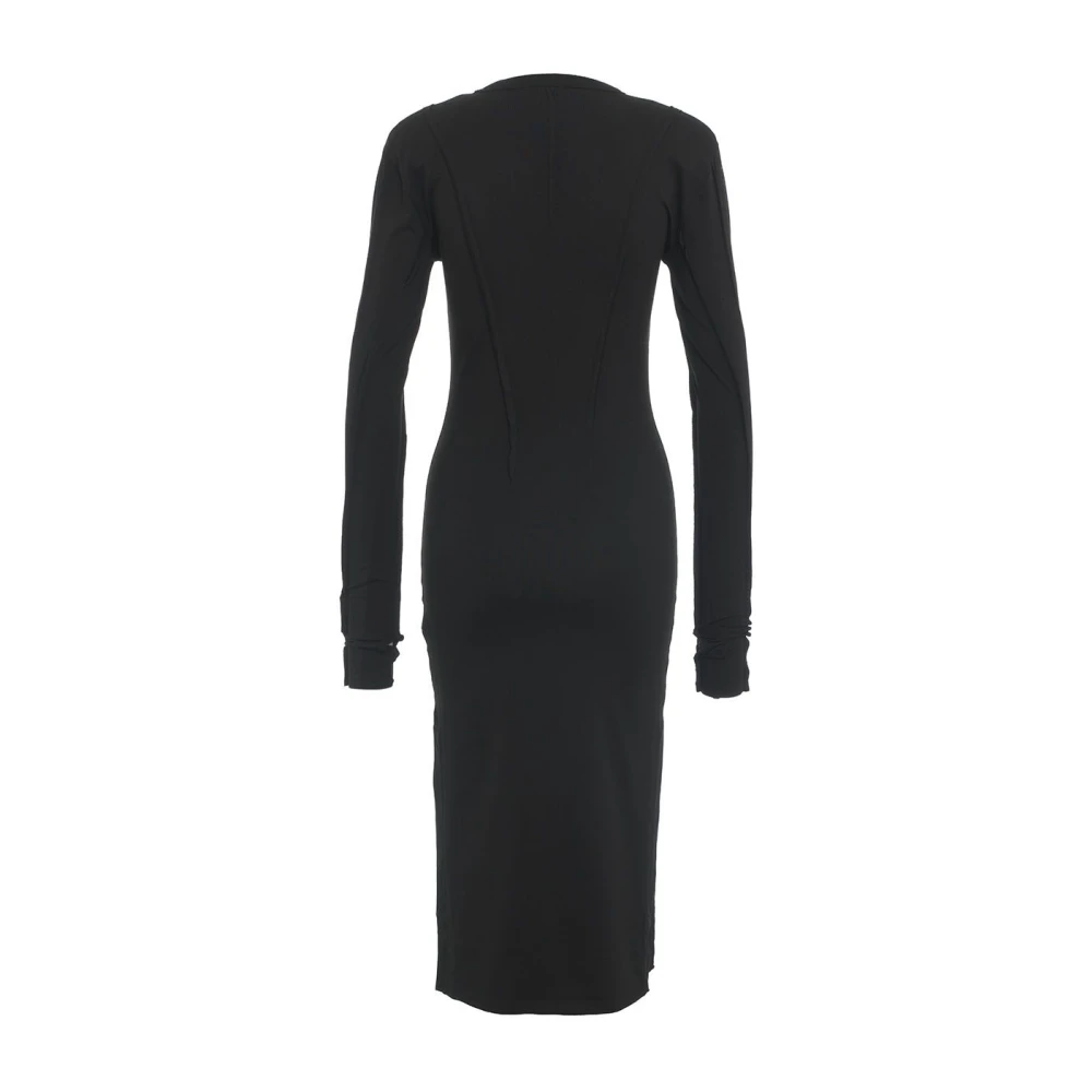 Thom Krom Zwarte Modalmix Jurk Aw24 Black Dames