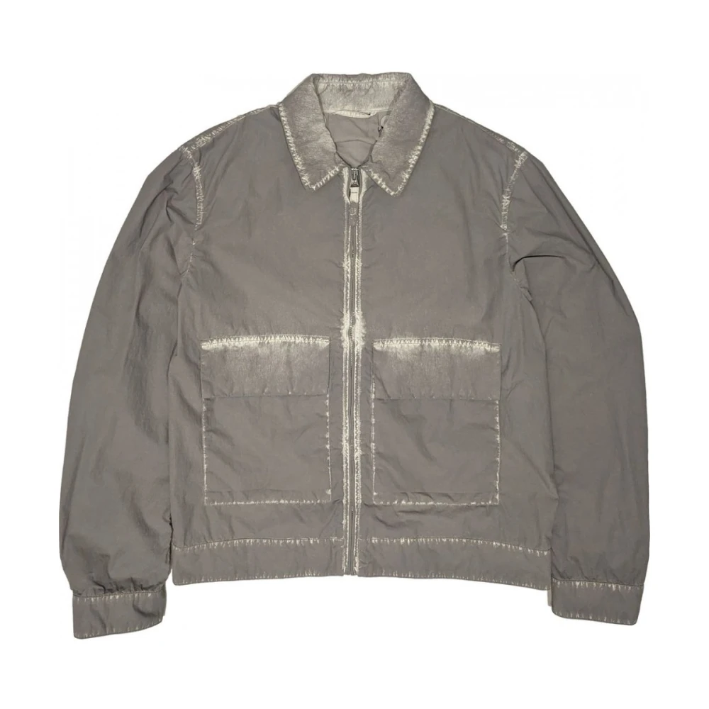 Ten C Men's Gray Shadow Dyed Spray Jacket
