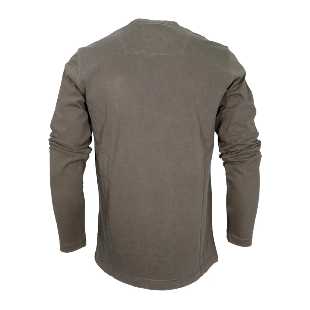 aeronautica militare Groene Basic Crewneck T-shirt Green Heren