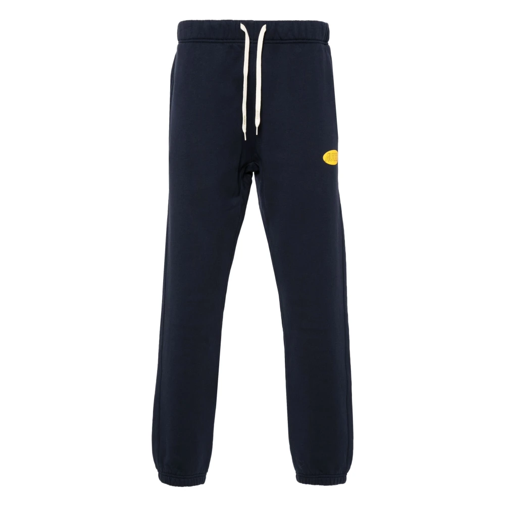 Autry Sporty Logo Print Sweatpants Blue Heren