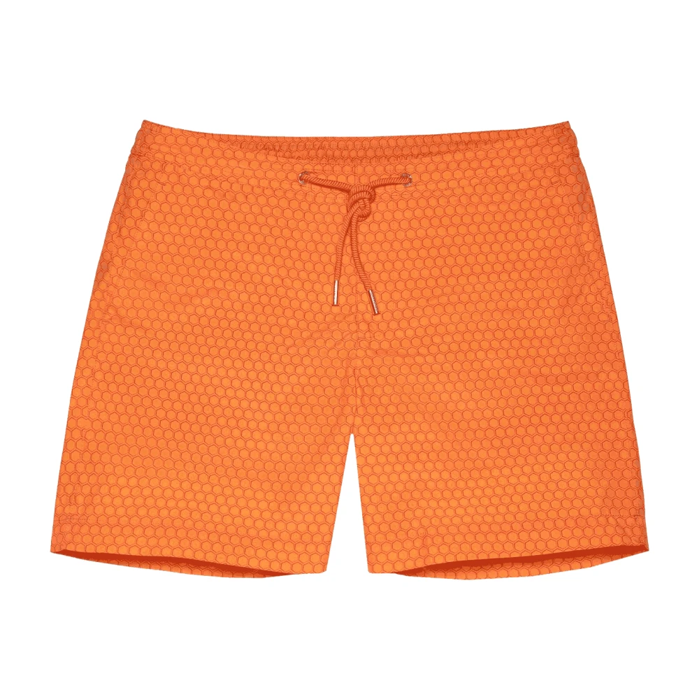 Orlebar Brown Hexagon Oranje Bulldog Zwembroek Orange Heren