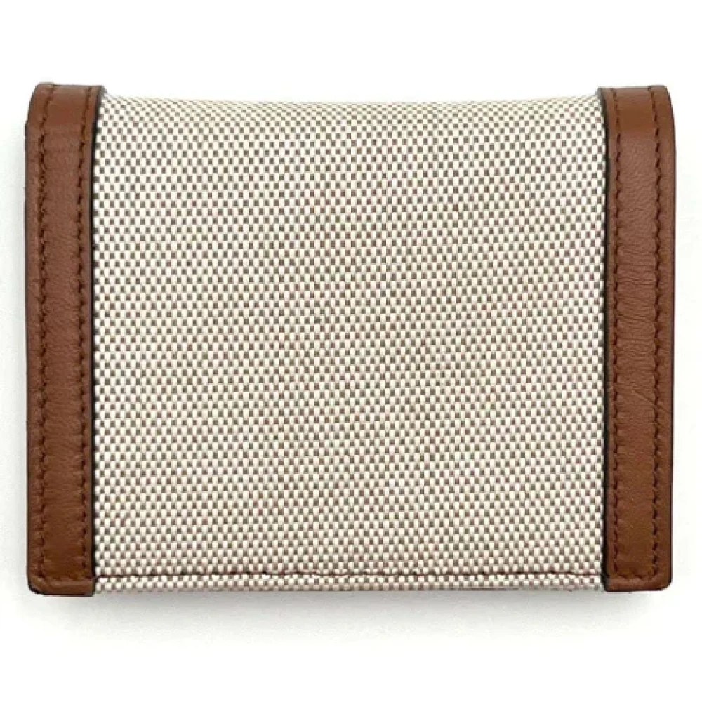 Valentino Vintage Pre-owned Canvas wallets Beige Dames