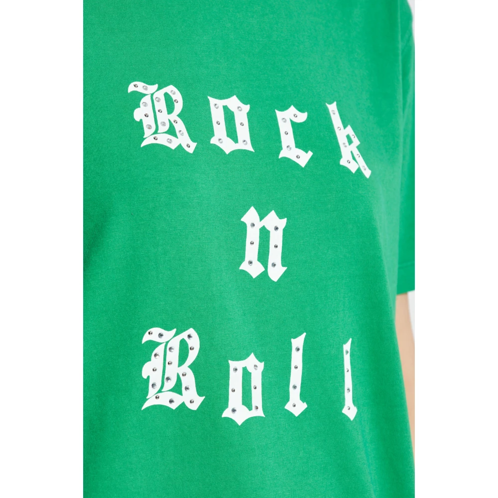 Zadig & Voltaire T-shirt met Edwin-print Green Dames